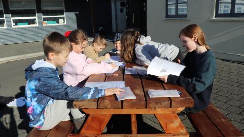 Lært í góða veðrinu